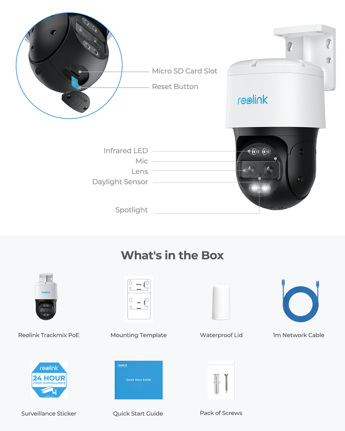 ReoLink Außenkamera (TrackMix WiFi und PoE)