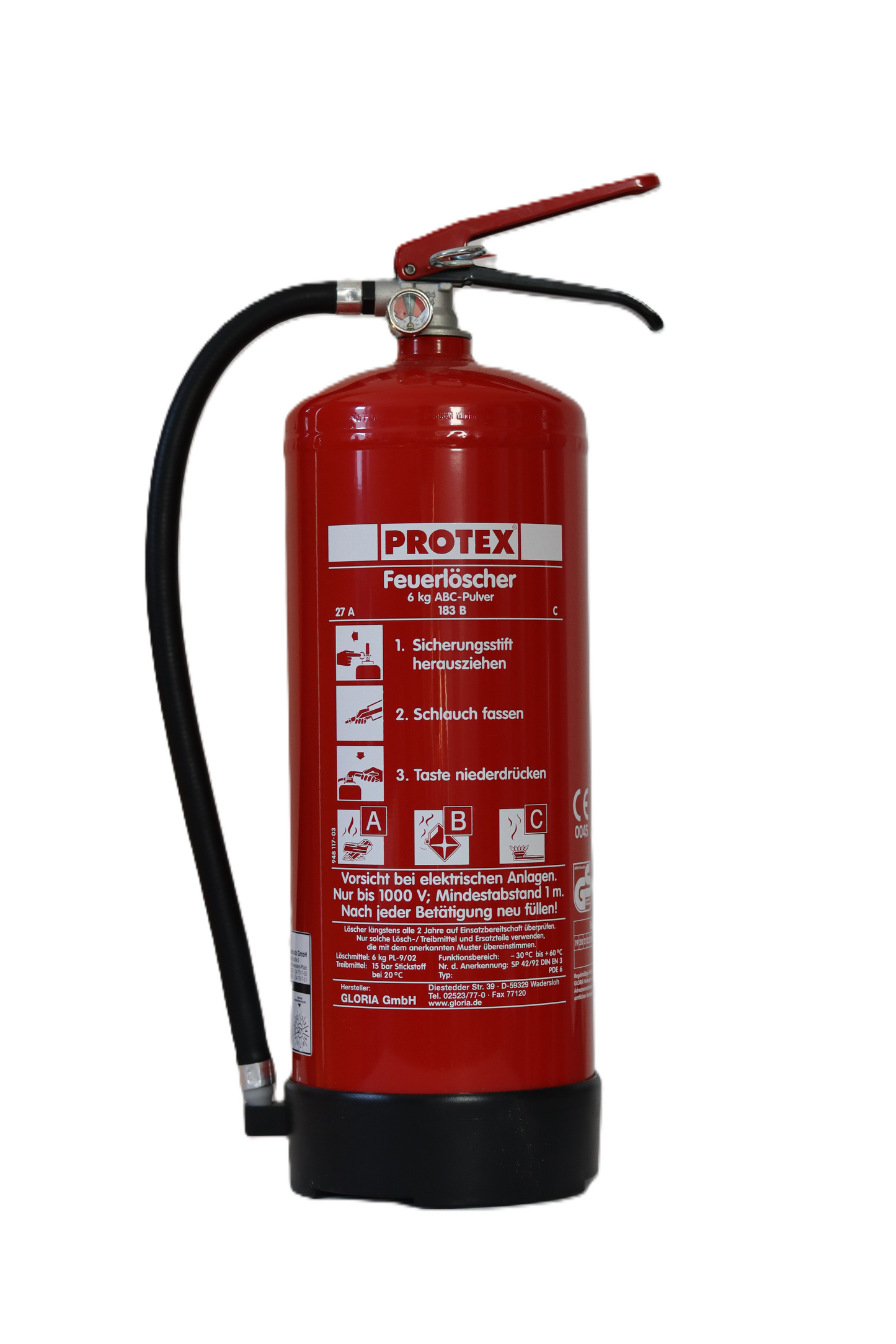Protex Pulverfeuerlöscher – 6 Liter